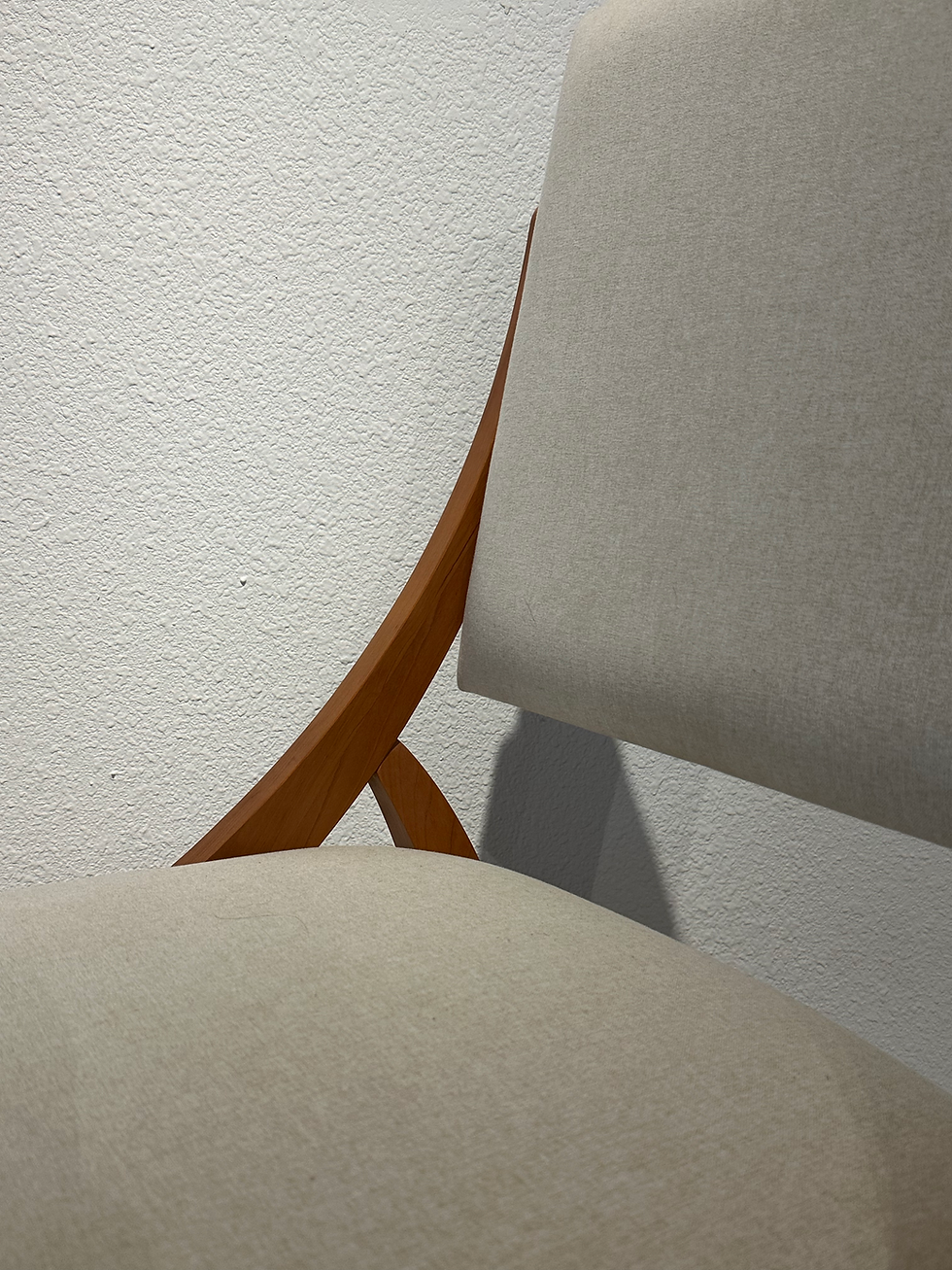 Thumbnail: The Juhls Chair - Oiled Cherry + Fabric