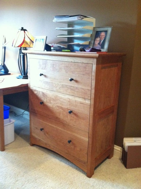Solid Cherry Lateral Shaker Prairie File Cabinet Legal Size Console