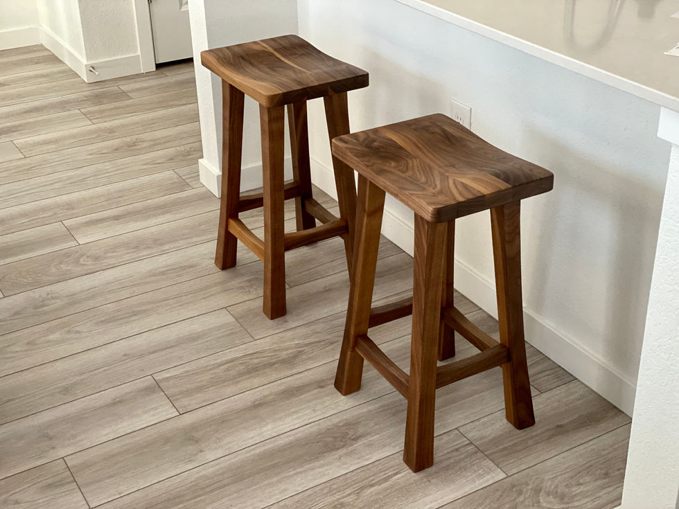 Solid Walnut Mesa Stools