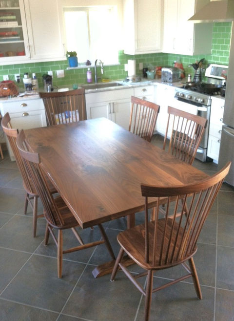Solid Walnut Combback Chairs