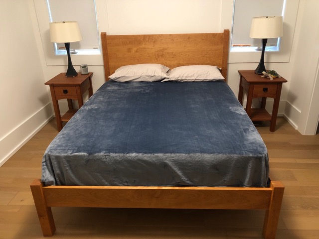 Solid Cherry Flatiron Queen Bed