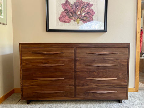Solid Walnut Flatiron 8-Drawer Dresser