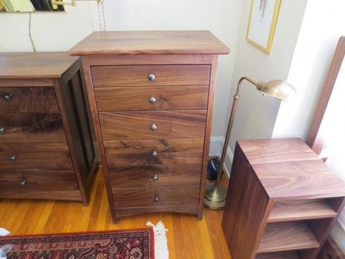 Solid Walnut Prairie 6-Drawer Tall Dresser