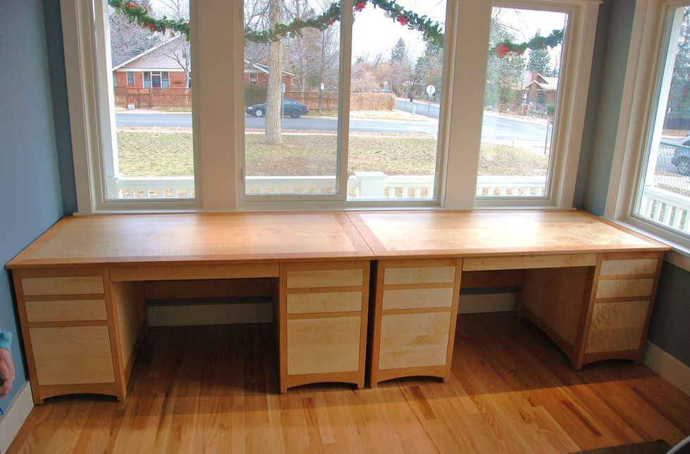 cherry birdseye maple executive pedestal desk shaker amish custom