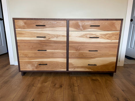 Solid Walnut + Hickory Flatiron 8-Drawer Dresser