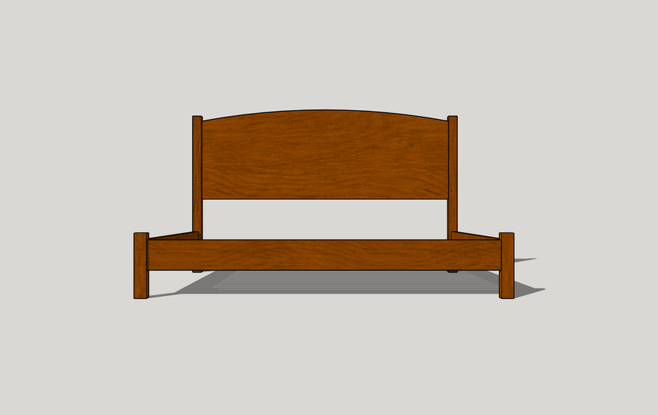 The Solid Arch Bed with Low-Profile Footboard - King