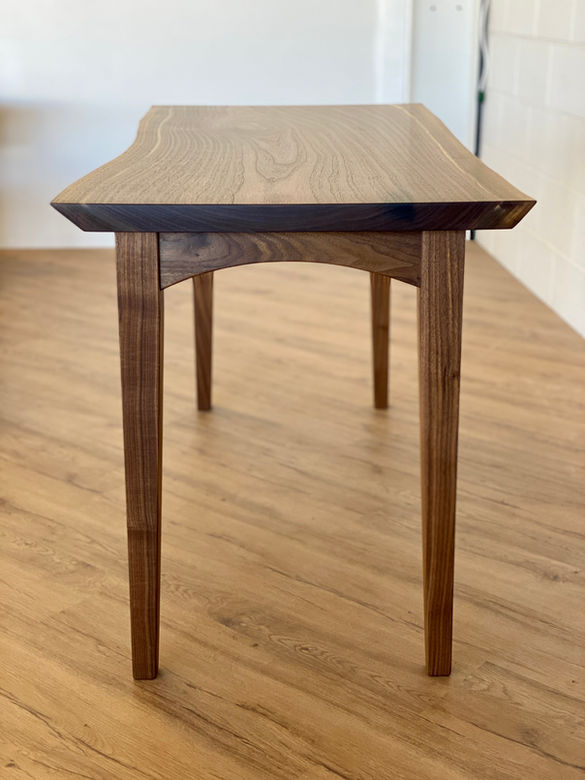 Solid Walnut LiveEdge Minimalist Shaker Modern Simple Table Boulder Furniture Arts