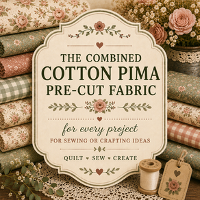 The Combined Cotton Pima Pre-Cut vintage fabric by the yard.