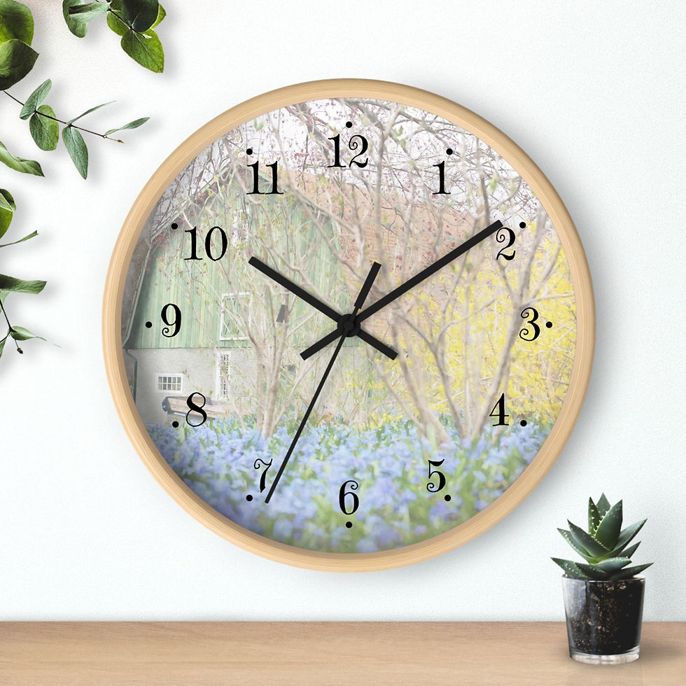 Thumbnail: Country Barn Spring Garden Wall Clock
