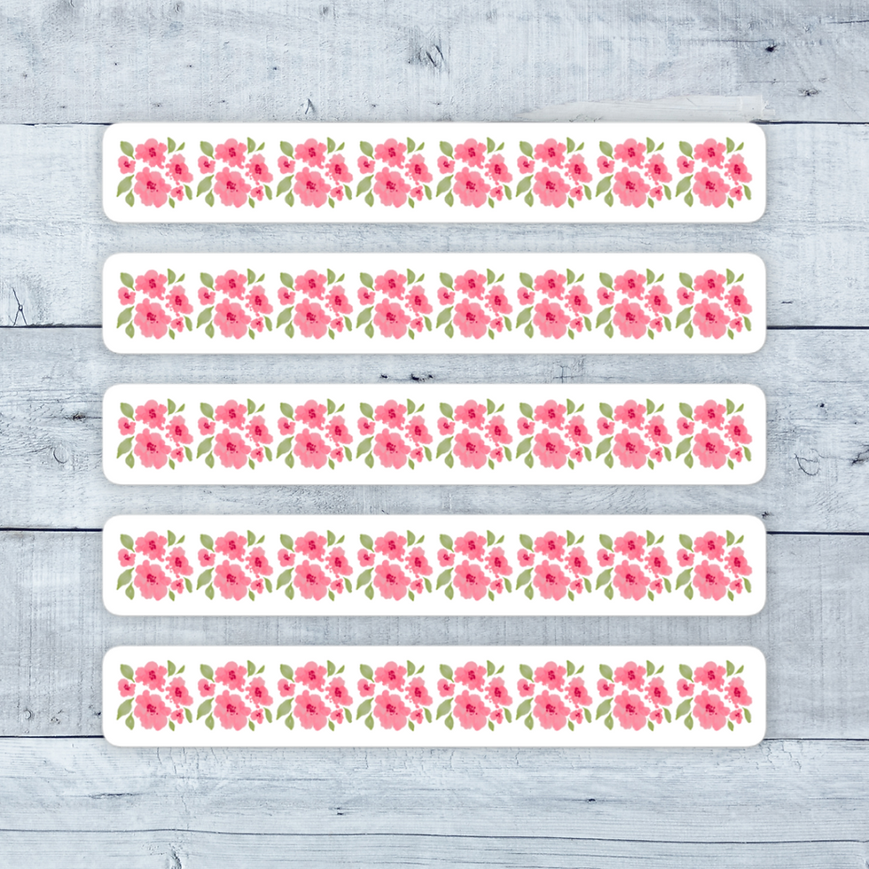 Blooming Rose Cluster Washi Tape Sticker Sheet