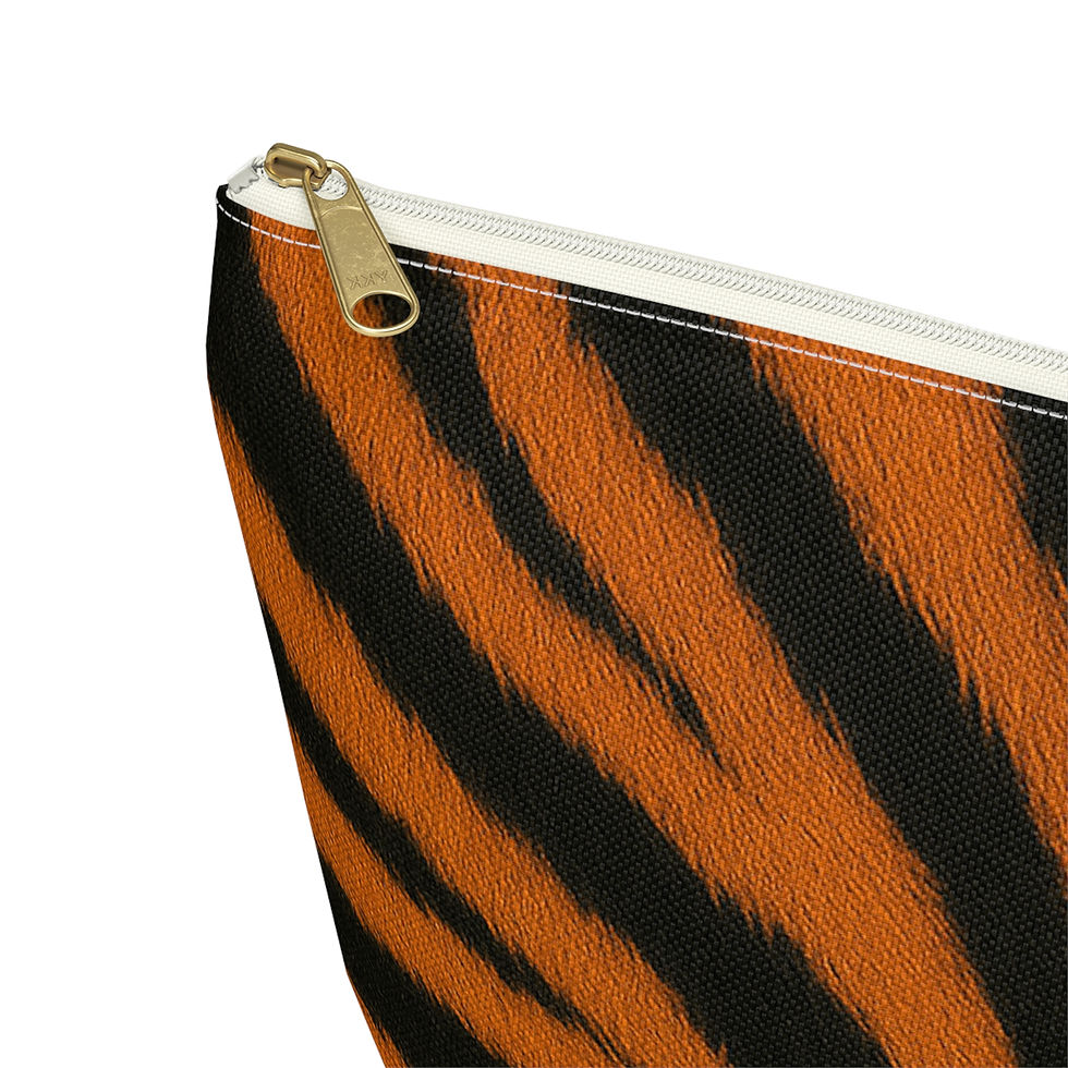 Thumbnail: Close-up of the textured orange and black tiger-stripe pattern.