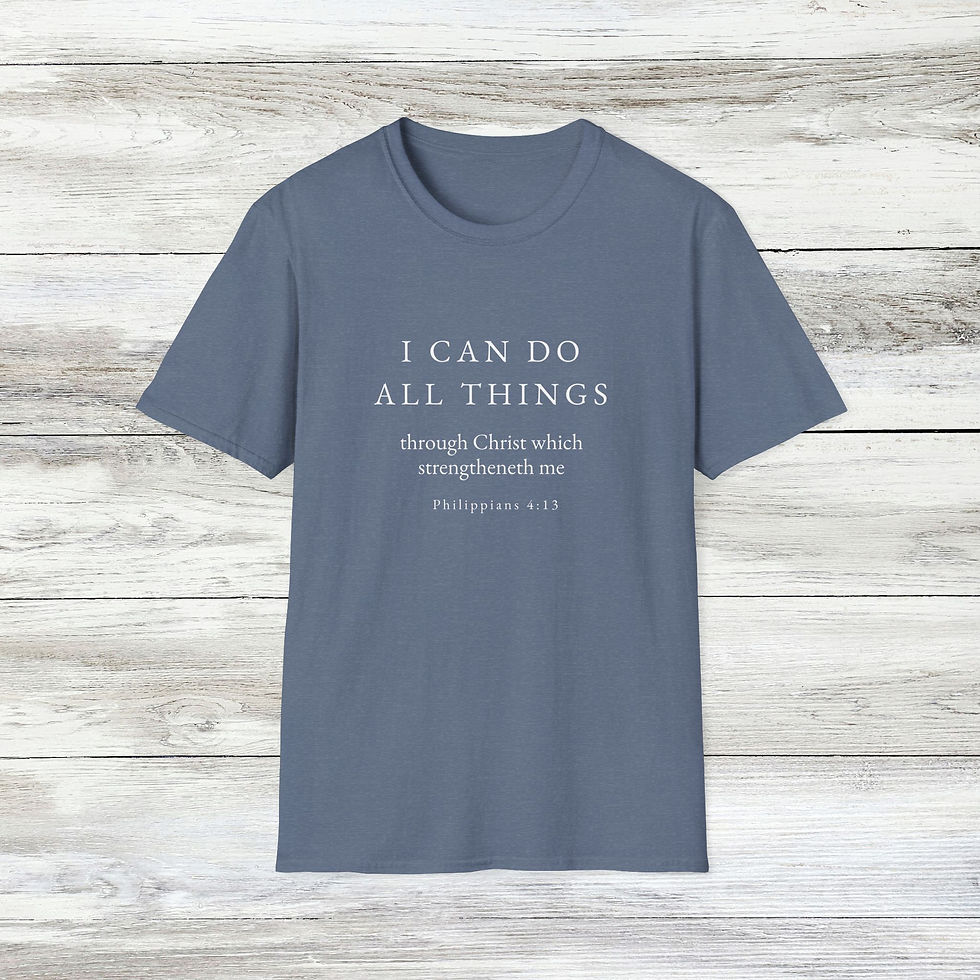 Thumbnail: Philippians 4:13 I Can Do All Things Christian Adult Faith Scripture Tee