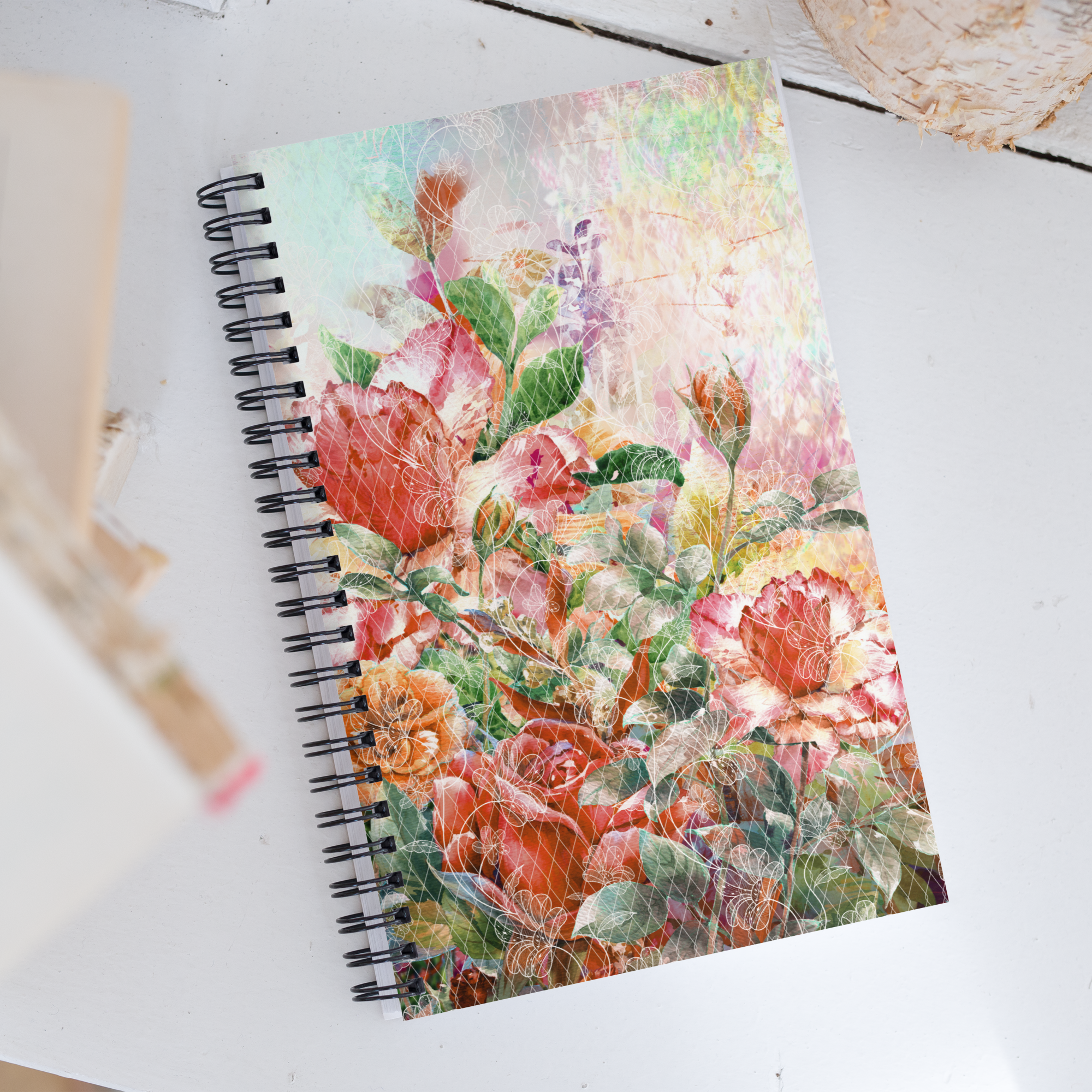 Garden Symphony Spiral Notebook – Vibrant Floral Spiral Notebook