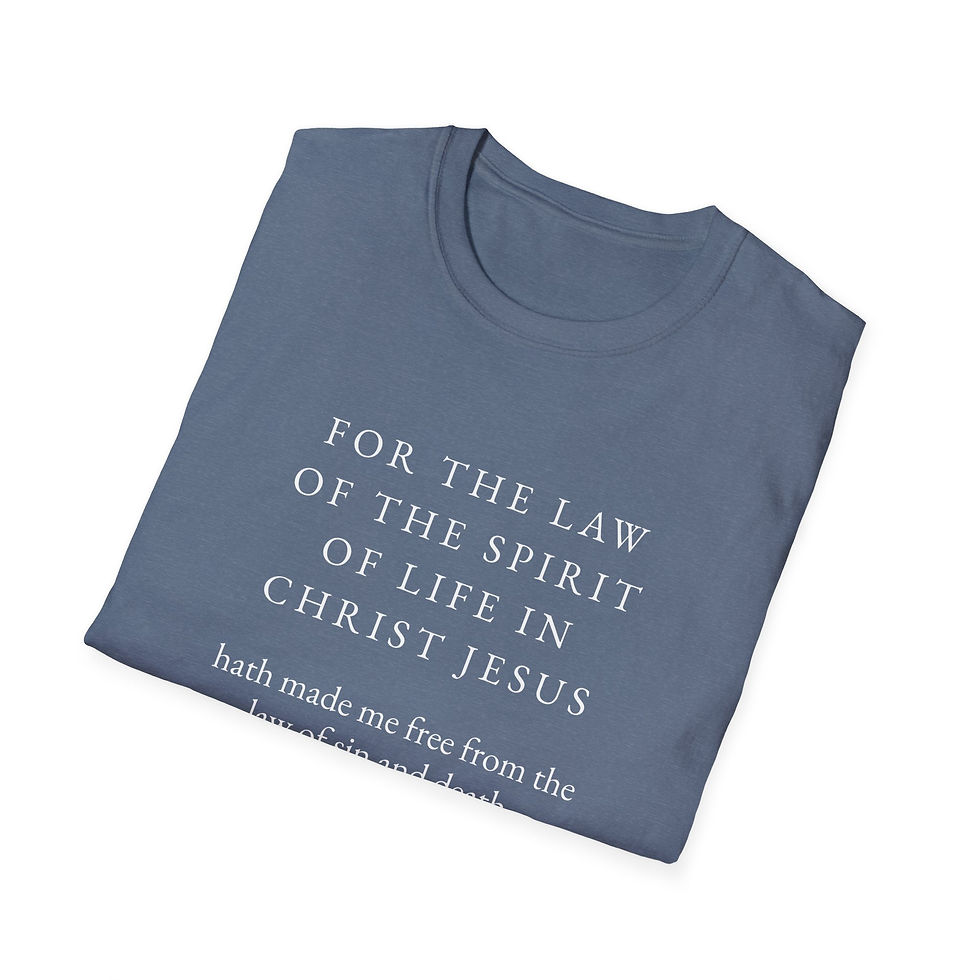 Thumbnail: Romans 8:2 The Law of the Spirit of Life Christian Adult Faith Scripture Tee