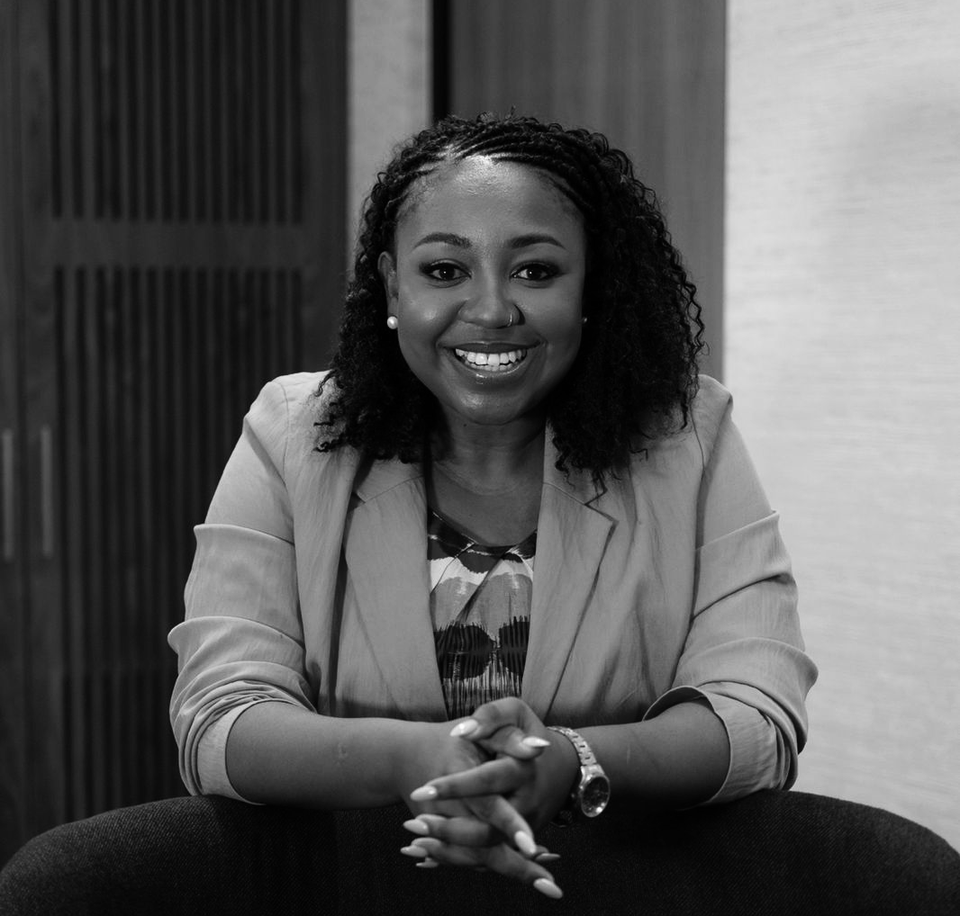 Zintle Oyiya speaking on a global stage.