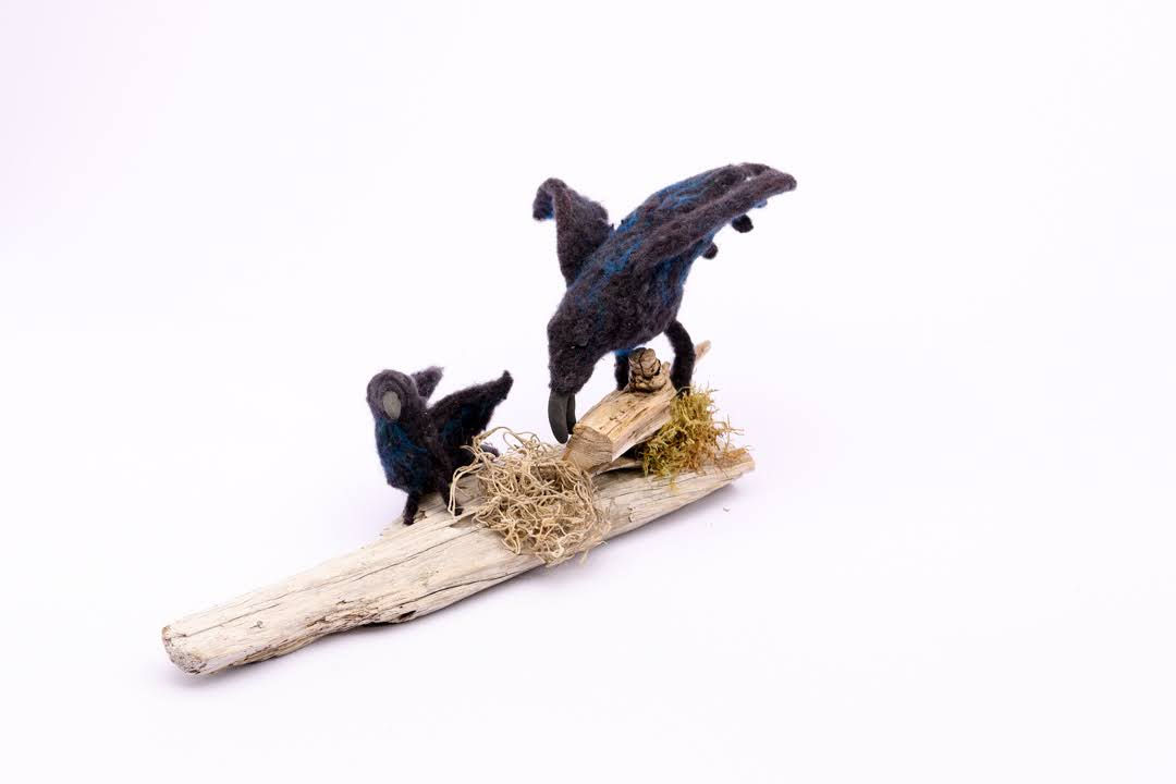 Crows - Needle Felted