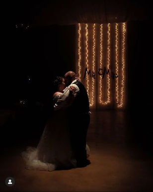 A bride and groom dancing at a wedding venue near Joplin, MO
