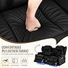 Thumbnail: Power Recliner Loveseat for Living Room, Loveseat Sofa with Center Console, USB Type-C Port, Leather Chair with Massage and Heat, Speaker Oversized Recliner Chair for Home Theater (Black) - Image 7