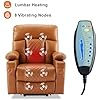 Thumbnail: Dual Motor Power Lift Recliner Chairs with Heat and Massage for Elderly, Leather Recliners with Extented Footrest,Infinite Position Lift Chair with Cupholder,USB & Type C Ports(Light Brown) - Image 5