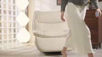 Thumbnail: FLEXISPOT Truffle Genuine Leather Power Recliner w/ 1.2" Wall-Hugger Clearance,