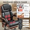 Thumbnail: Massage Office Chair 6 Points 500lbs with Footrest,Reclining Leather Desk Chair with Vibration Heat,Executive Big and Tall Chairs for Heavy People,Adjustable Height Ergonomic Black - Image 6