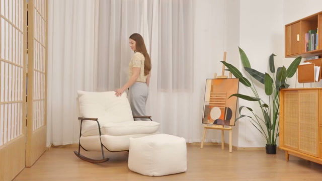 Thumbnail: 360° Swivel Rocker Recliner Multi-Functional Nursing Chair with Heating