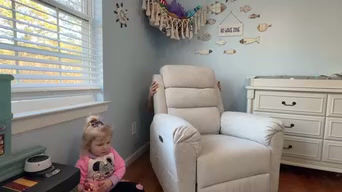 Thumbnail: FLEXISPOT Souffle-Pro Swivel Rocker Recliner Chair, Power Nursery Glider