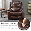 Thumbnail: Oversized Power Lift Recliner Chair 400 LBS for Big and Tall Elderly, 26" Extra Wide Zero Gravity Electric Recliner Chair with Massage and Heating, Leather Home Theater Seat, Brown - Image 7