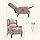 Thumbnail: HOMCOM Vibration Massage Recliner Chair for Living Room with Heat, Wingback Single Sofa, Modern Linen Fabric Push Back Reclining Chair with Footrest, Side Pocket, Dark Beige - Image 4