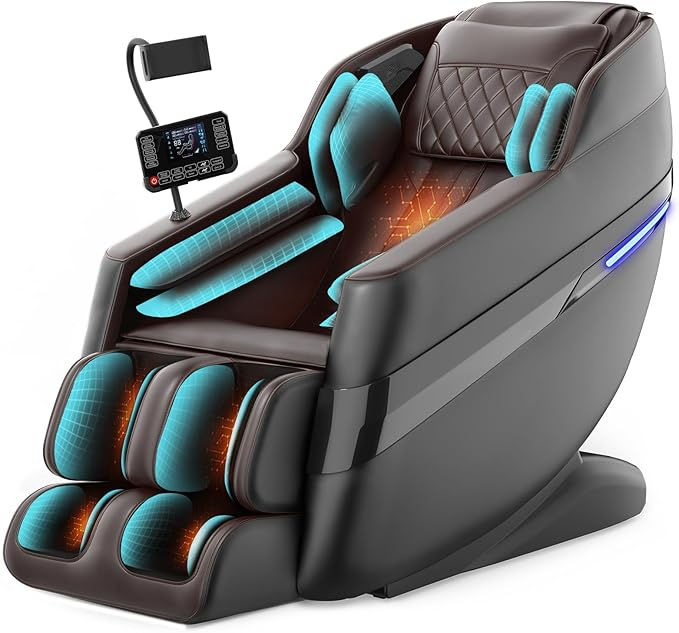 2026 Massage Chair Full Body, 3D SL-Track Zero Gravity Shiatsu Massage Chair Recliner with AI Control, Body Scan, Airbags, Heating, Foot Roller, Auto Modes, Bluetooth Speaker