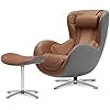 Nouhaus Classic Massage Chair with Ottoman – Caramel Leather Recliner with Percussive Shiatsu Massager, Built-in Speaker & Full Body Spot Massage – Ultimate Comfort for Home & Office - Image 2