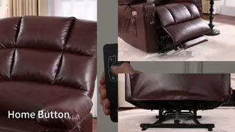 Thumbnail: MCombo Large Dual Motor Power Lift Recliner Chair for Elderly, Massage and