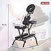 Thumbnail: Portable Massage Chair for Tattoo and Spa Foldable Massage Therapy Chair with Adjustable Face Cradle High-Density Cushion Lightweight Design with Carrying Bag Ideal for Salon Use (Black) - Image 4
