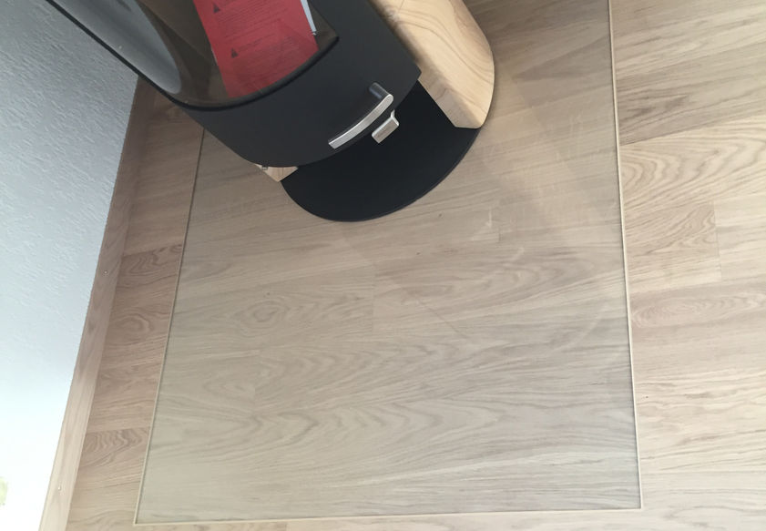 Parkett Glasplatte