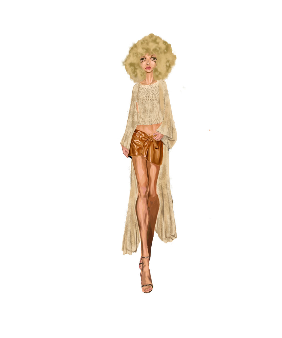 Frederick Anderson Spring 2024 Ready to Wear CAD runway recreation illustration
