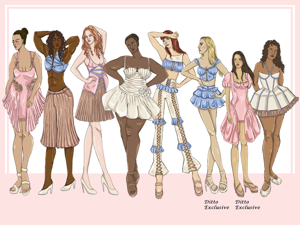 illustration line up mock capsule collection for house of cb