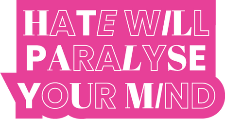 Hate will Paralyse your Mind Sticker. It is inspired by the lyrics of the song Equal sign by Jhope of BTS. Die cut, waterproof sticker.