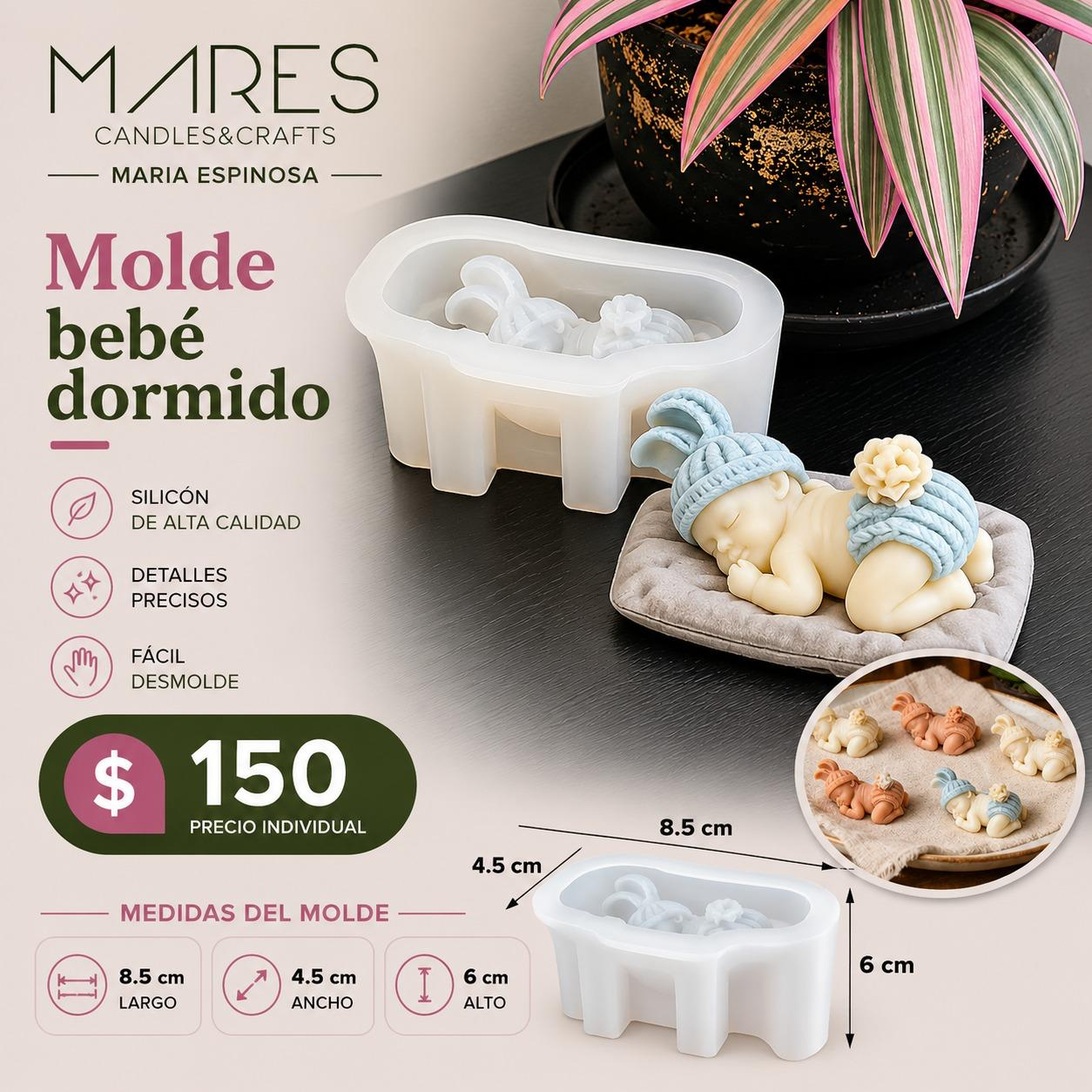 Molde de bebé dormido