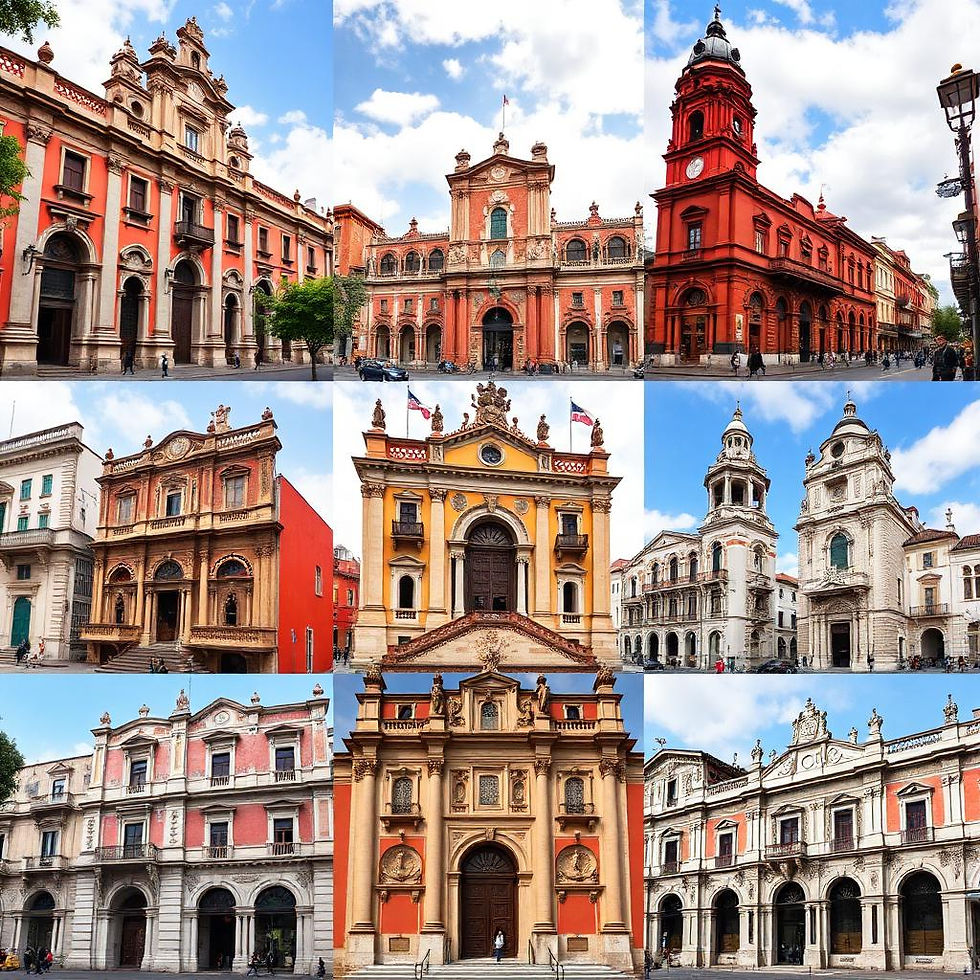 Icónica arquitectura colonial en México- IA