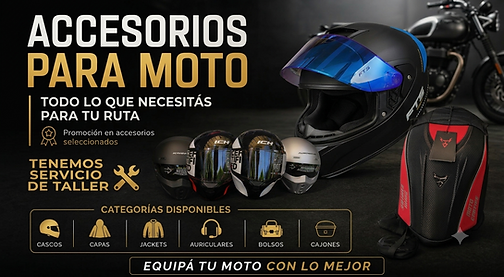 accesorios para motocicletas y servicio de taller