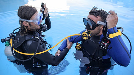 Divers Training in Pool