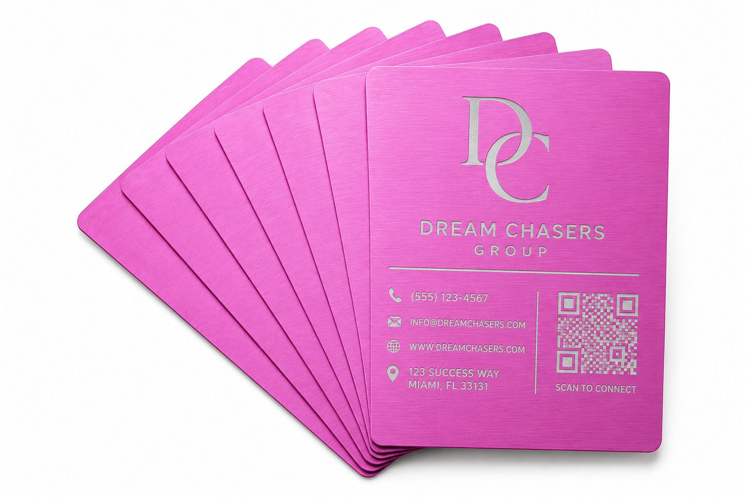 Pink Metal Cards