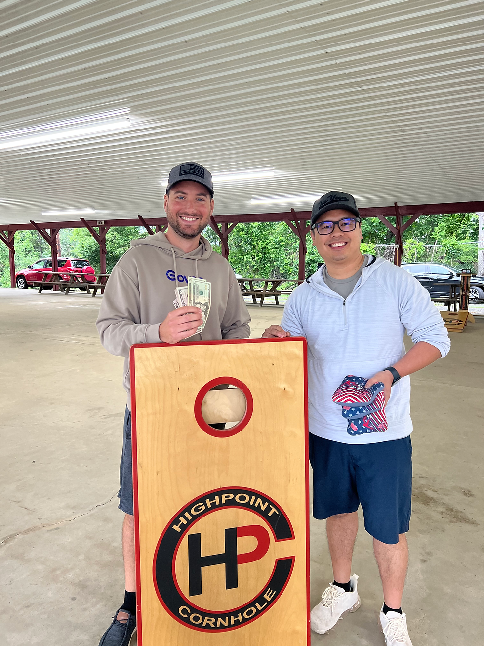 North Jersey Cornhole first place Tournament partners