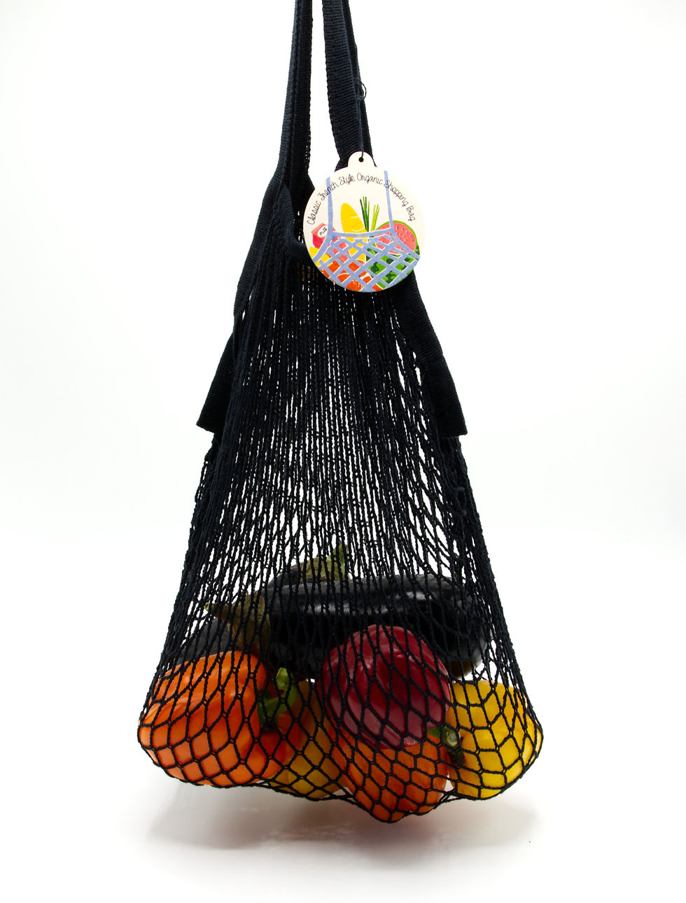Eco Friendly String Mesh Shopping Bag - Black