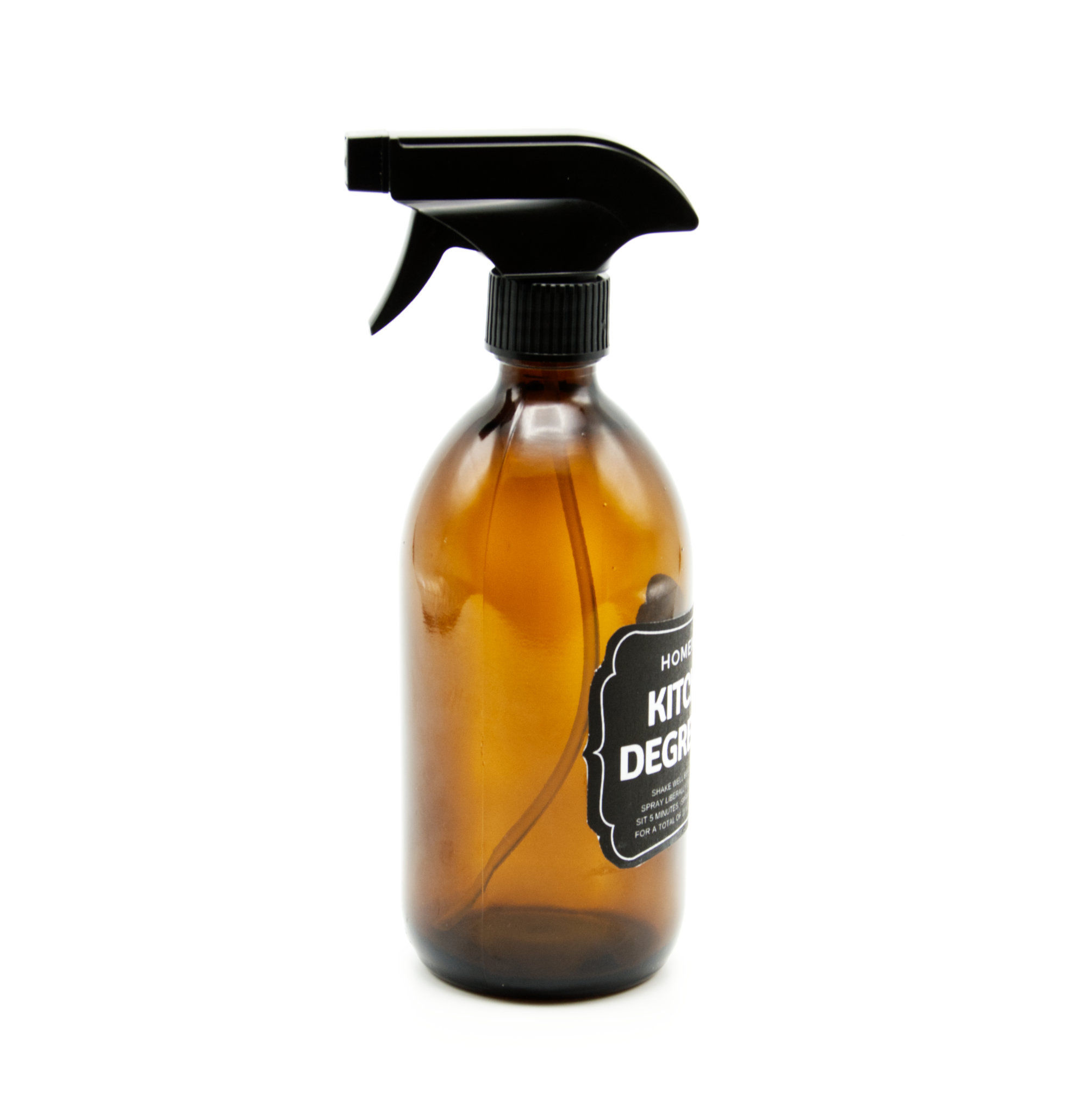 Amber Glass Spray Bottle with Lockable Trigger Screw Top
