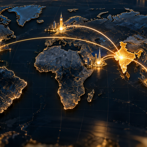 Indian investor global allocation world map financial