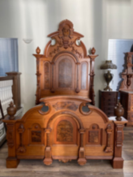 Victorian Bed and Matching deep well Dresser