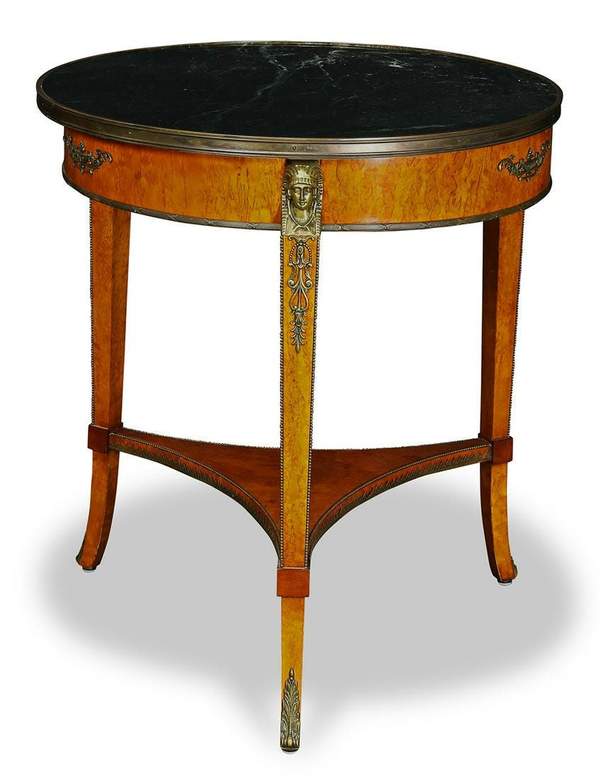 Thumbnail: Pair of French Empire style gueridons, side tables