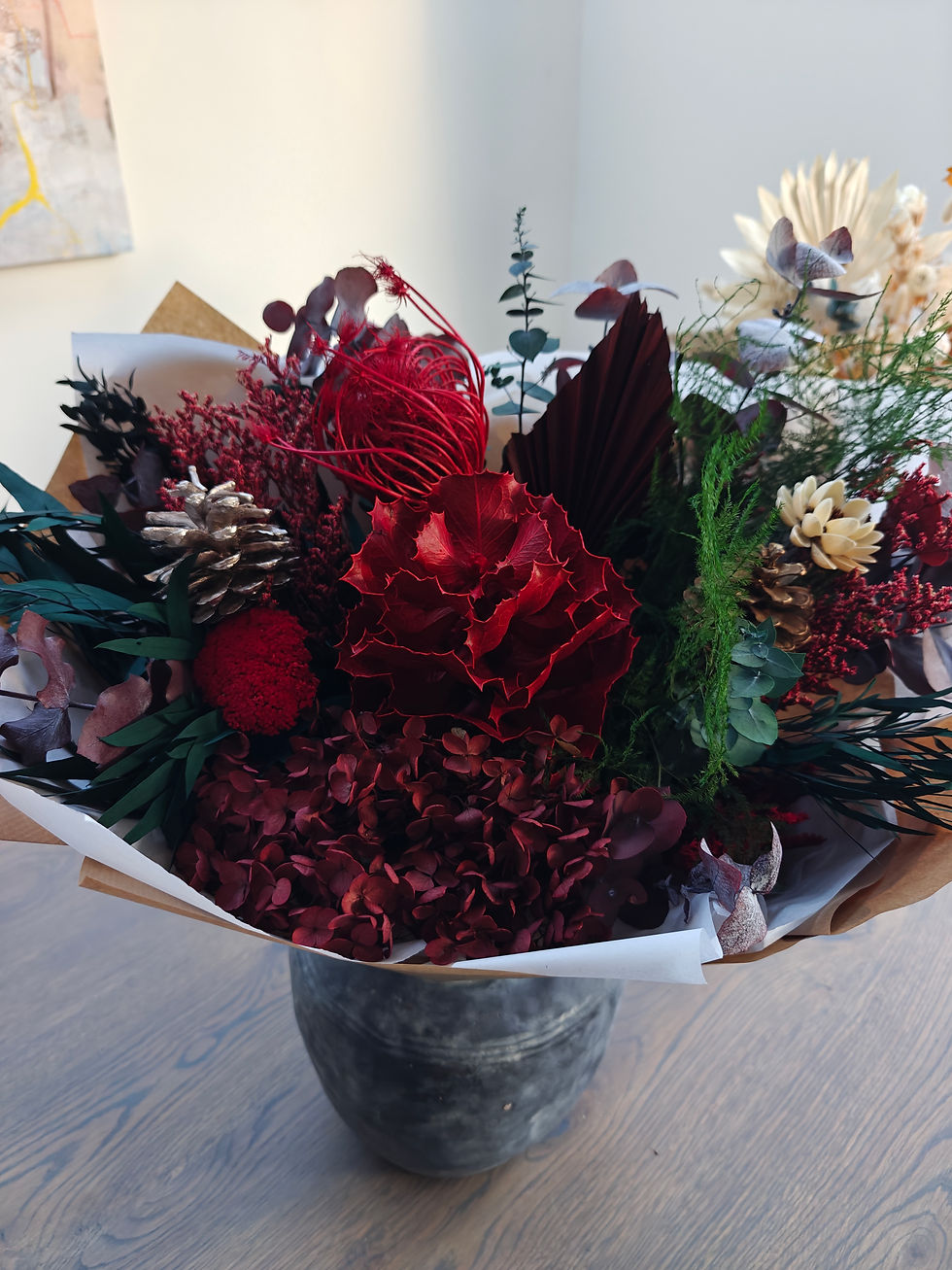 Thumbnail: Wine & Green Large bouquet