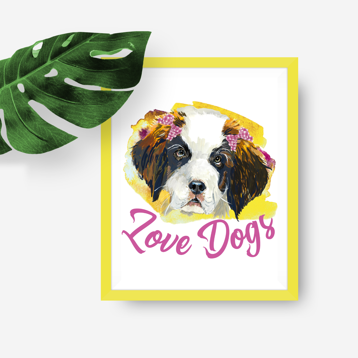 "Sally the St. Bernard" Print